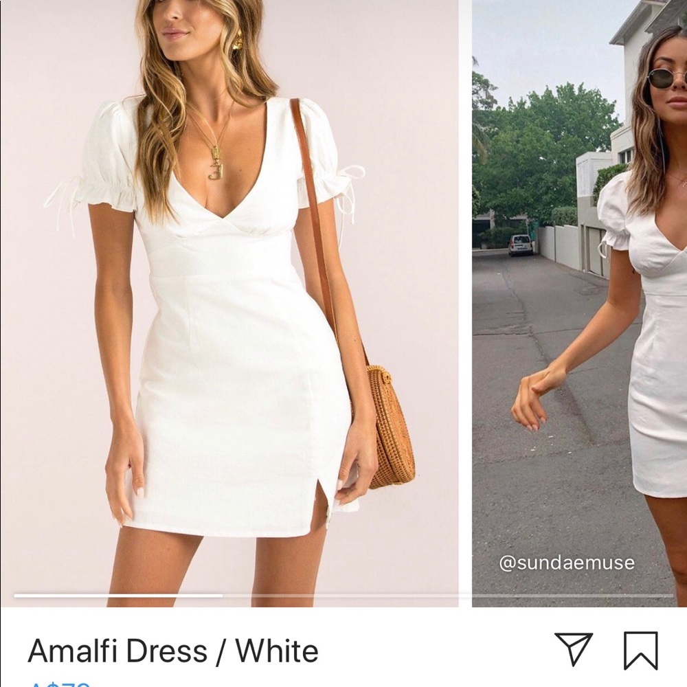 White mini dress